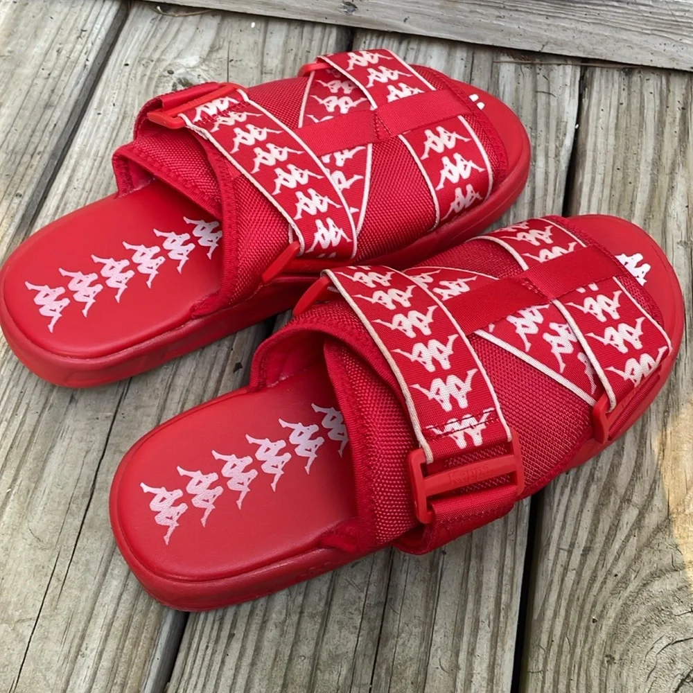 Kappa 222 Banda Mitel 1 Unisex Slides – Red/White